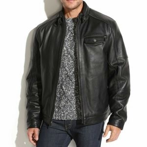 Boston Harbor Genuine leather black jacket Men's
